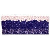 手ぬぐい総柄90㎝「桜流水」(ネイビー)