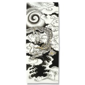 手ぬぐい「墨絵辰」