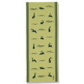 手ぬぐい「芝うさぎ」（グリーン）