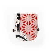 リバーシブル手ぬぐい巾着 「うめ」