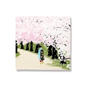 てはん「桜と舞妓さん」（舞妓)