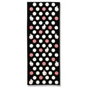 手ぬぐい総柄90cm「まるうさぎ」（ブラック/ピンク）