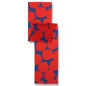 ガーゼ180cm「ビッグアップル」(ブルー/レッド)