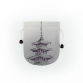 リバーシブル手ぬぐい巾着 「古都の桜」