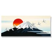 手ぬぐい「富士と鶴」