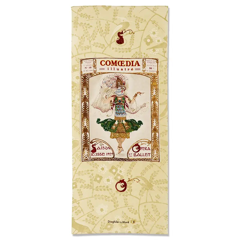 【バレエ・テヌグイ】1909年「コメディア・イリュストレ」誌表紙、レオン・バクストデザイン『饗宴』より「金の鳥」衣裳