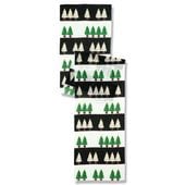 ガーゼ180cm「ツリー」（ブラック/グリーン）