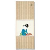 手ぬぐい 上村松園「晴れ間」（化粧箱付）