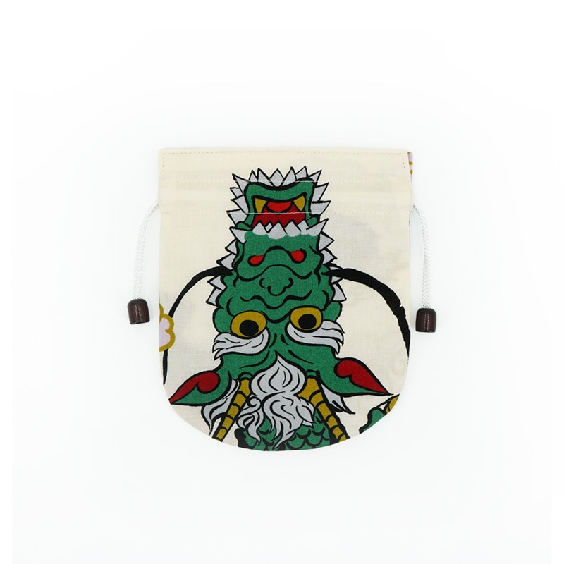 リバーシブル手ぬぐい巾着「雅龍」