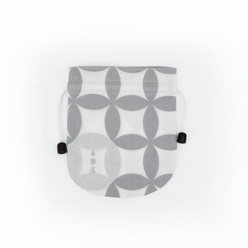 リバーシブル手ぬぐい巾着「七宝」