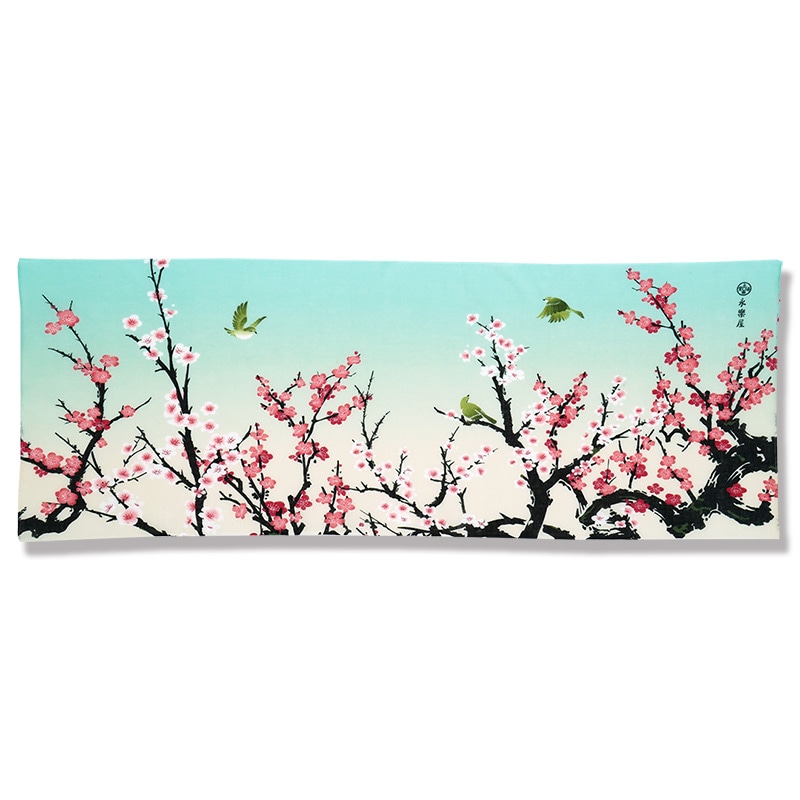 ガーゼ90cm「紅梅白梅」 | ガーゼ手ぬぐい | 永楽屋