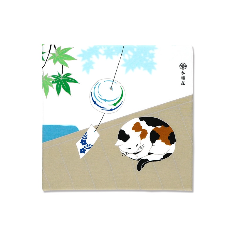 てはん「猫と青紅葉」