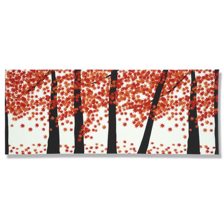 手ぬぐい総柄90cm「紅葉」（オレンジ）
