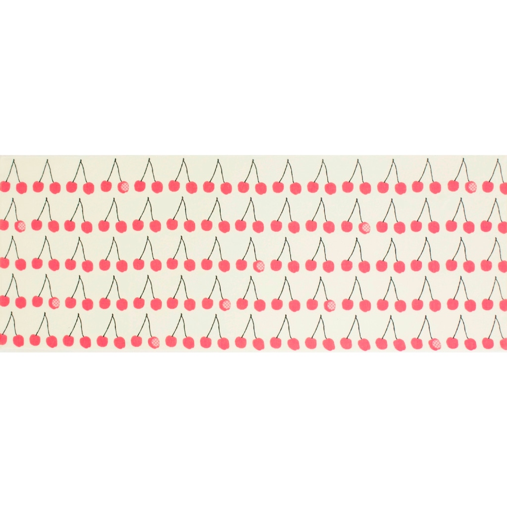 ガーゼ90㎝ 「さくらんぼ」（オフホワイト/ピンク）