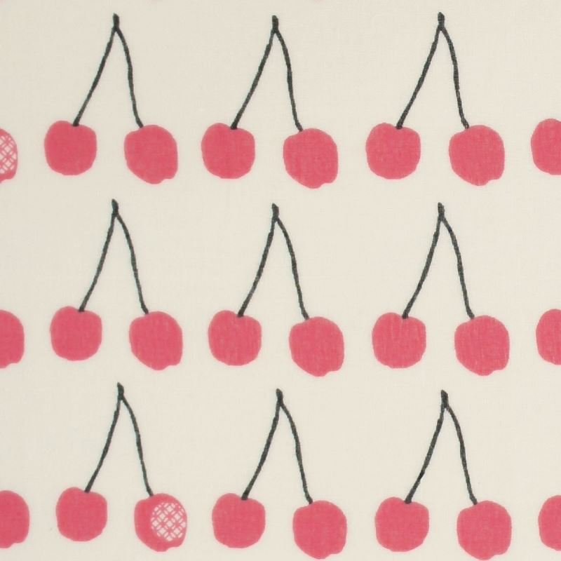 ガーゼ90㎝ 「さくらんぼ」（オフホワイト/ピンク）