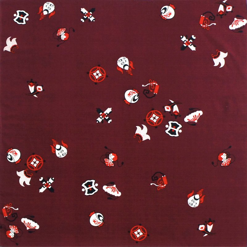 小風呂敷 「宝尽くし文」（パープル）