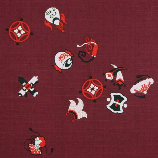 小風呂敷 「宝尽くし文」（パープル）