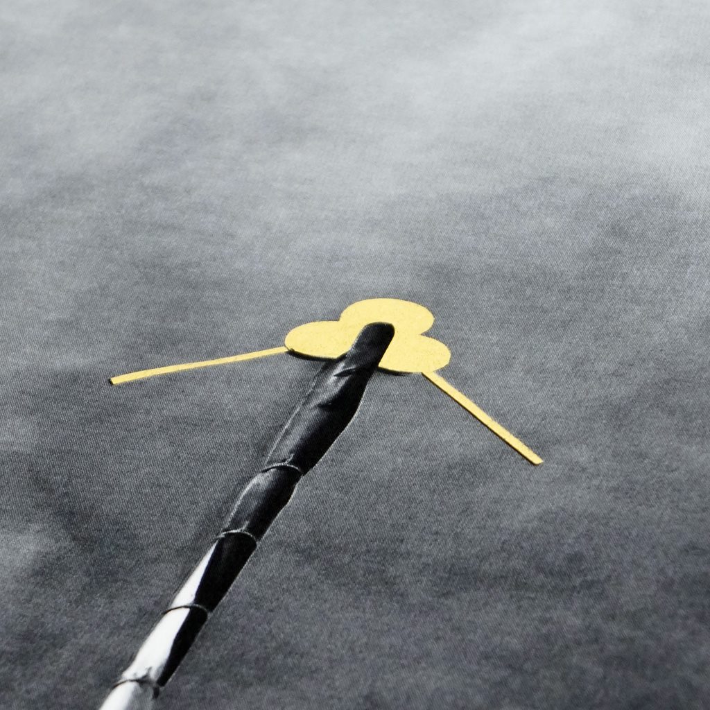 手ぬぐい「モノクローム放下鉾」（箔仕様）