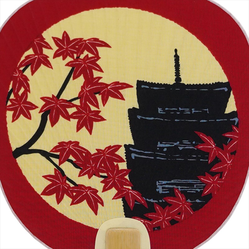 都うちわ 並型（小） 「京の四季・秋」