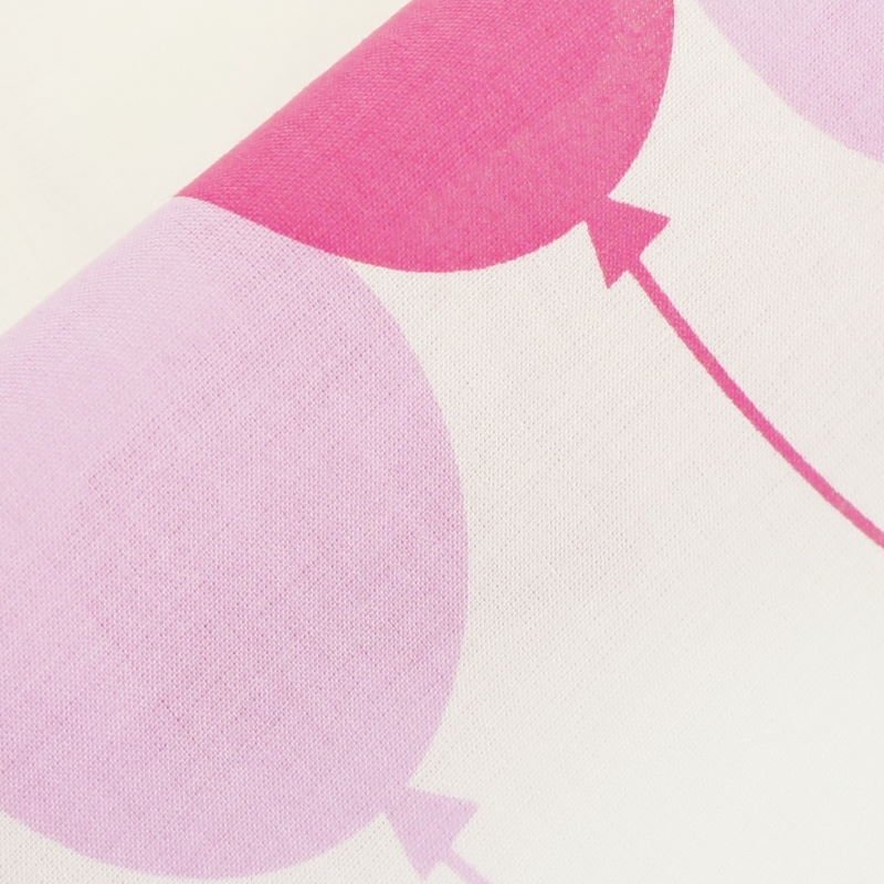 手ぬぐい総柄90㎝「風船」（オフホワイト/ピンク）