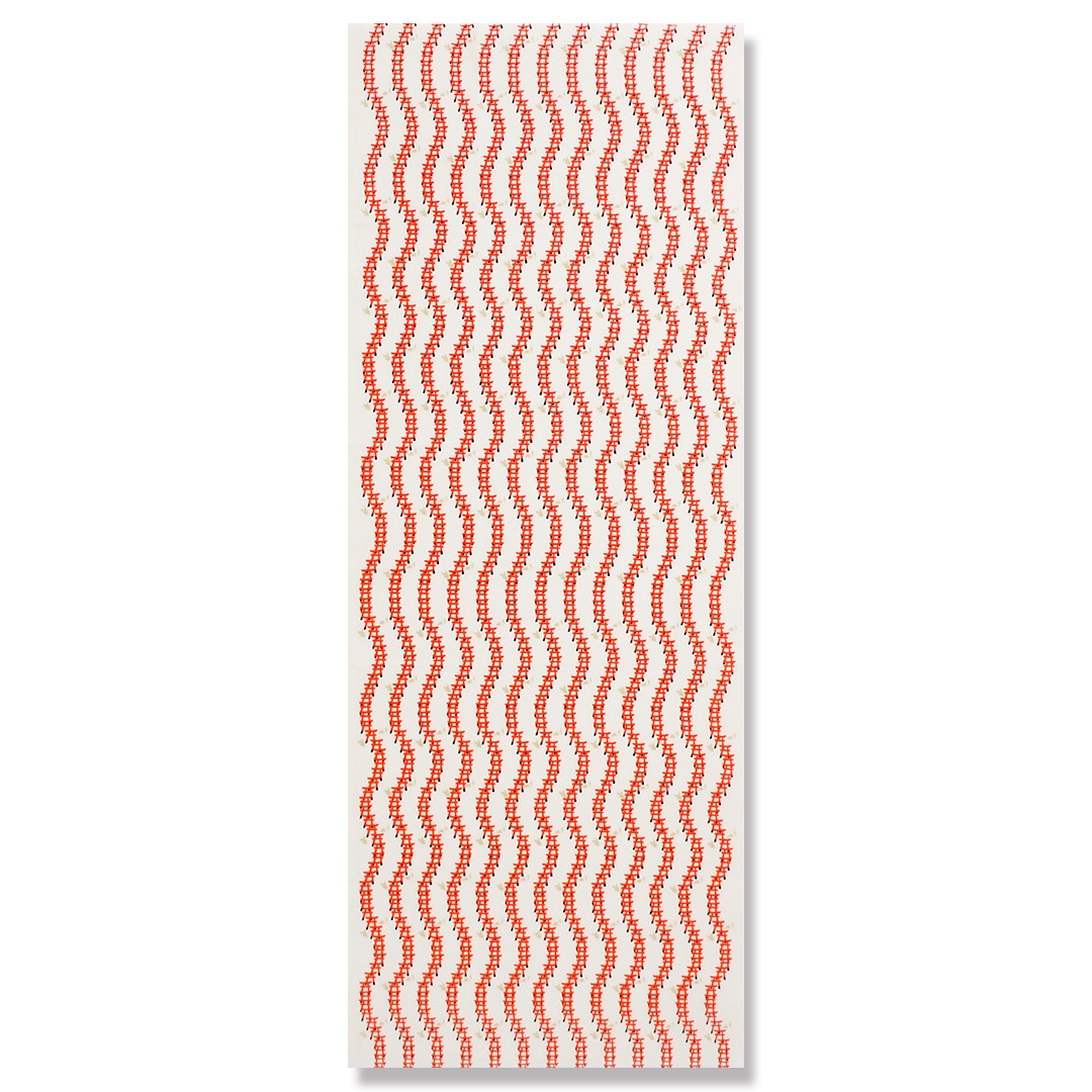 手ぬぐい総柄90cm「鳥居」（オレンジ）