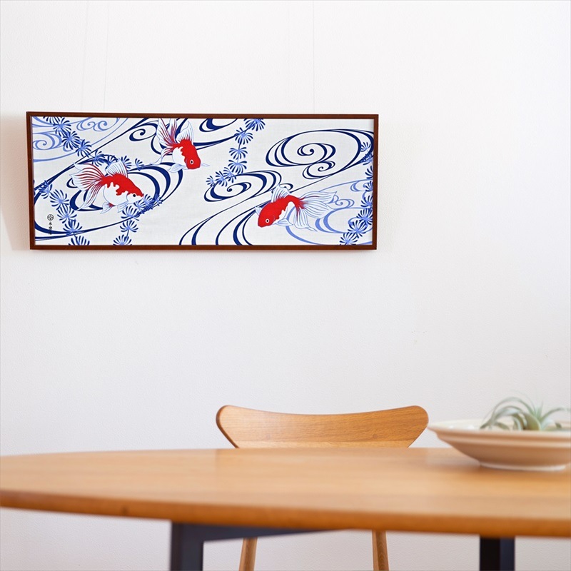 手ぬぐい「流水に金魚」