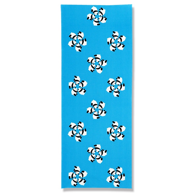 手ぬぐい総柄90cm「丸パンダ」