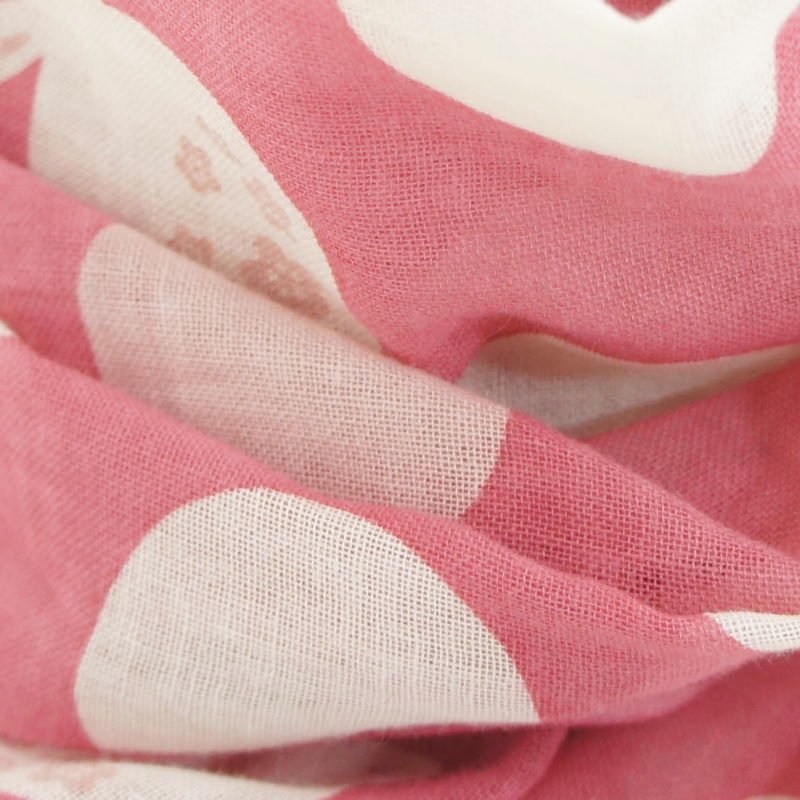 ガーゼ180cm 「まるうさぎ」（ピンク/ライトピンク）