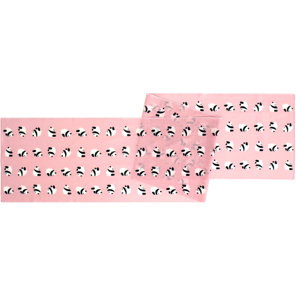ガーゼ180cm 「パンダ」（ピンク）
