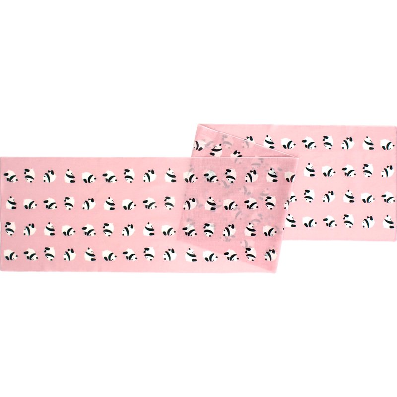 ガーゼ180cm 「パンダ」（ピンク）