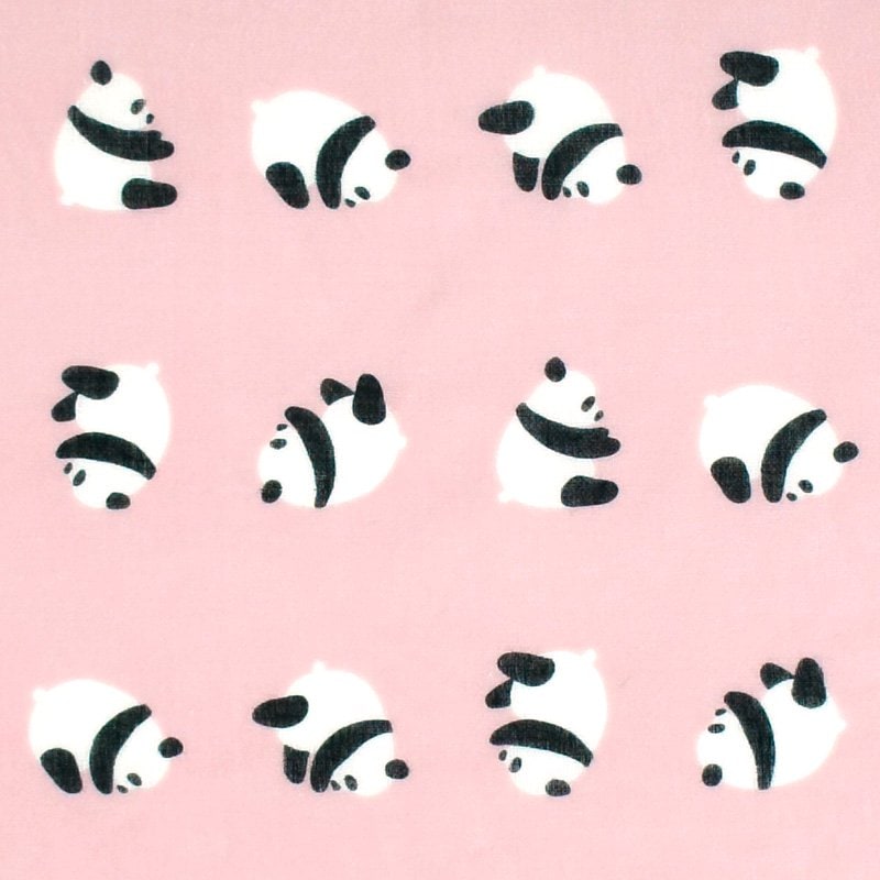ガーゼ180cm 「パンダ」（ピンク）
