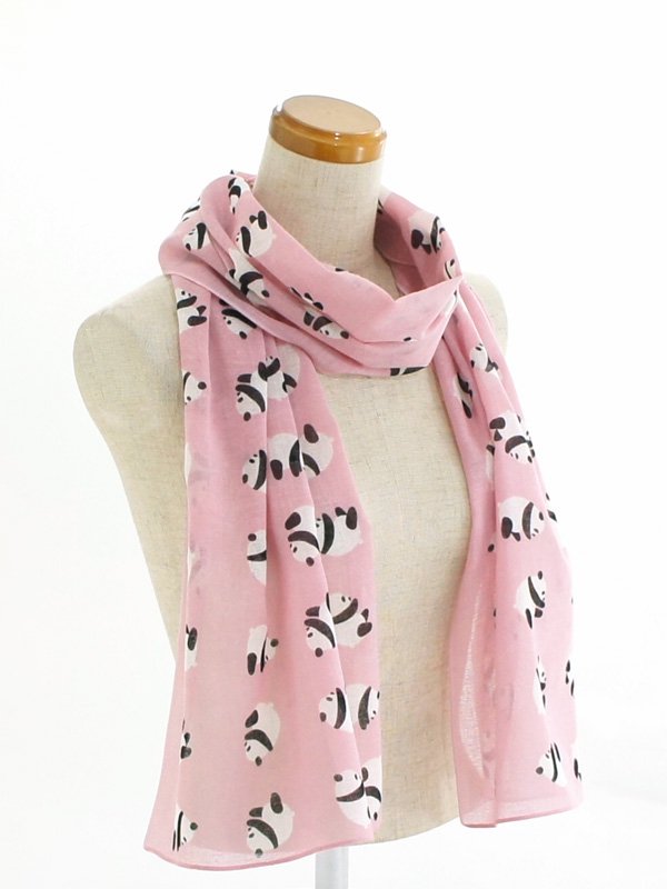 ガーゼ180cm 「パンダ」（ピンク）