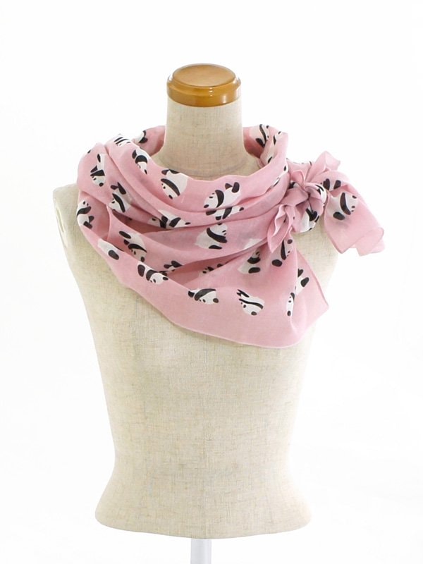 ガーゼ180cm 「パンダ」（ピンク）