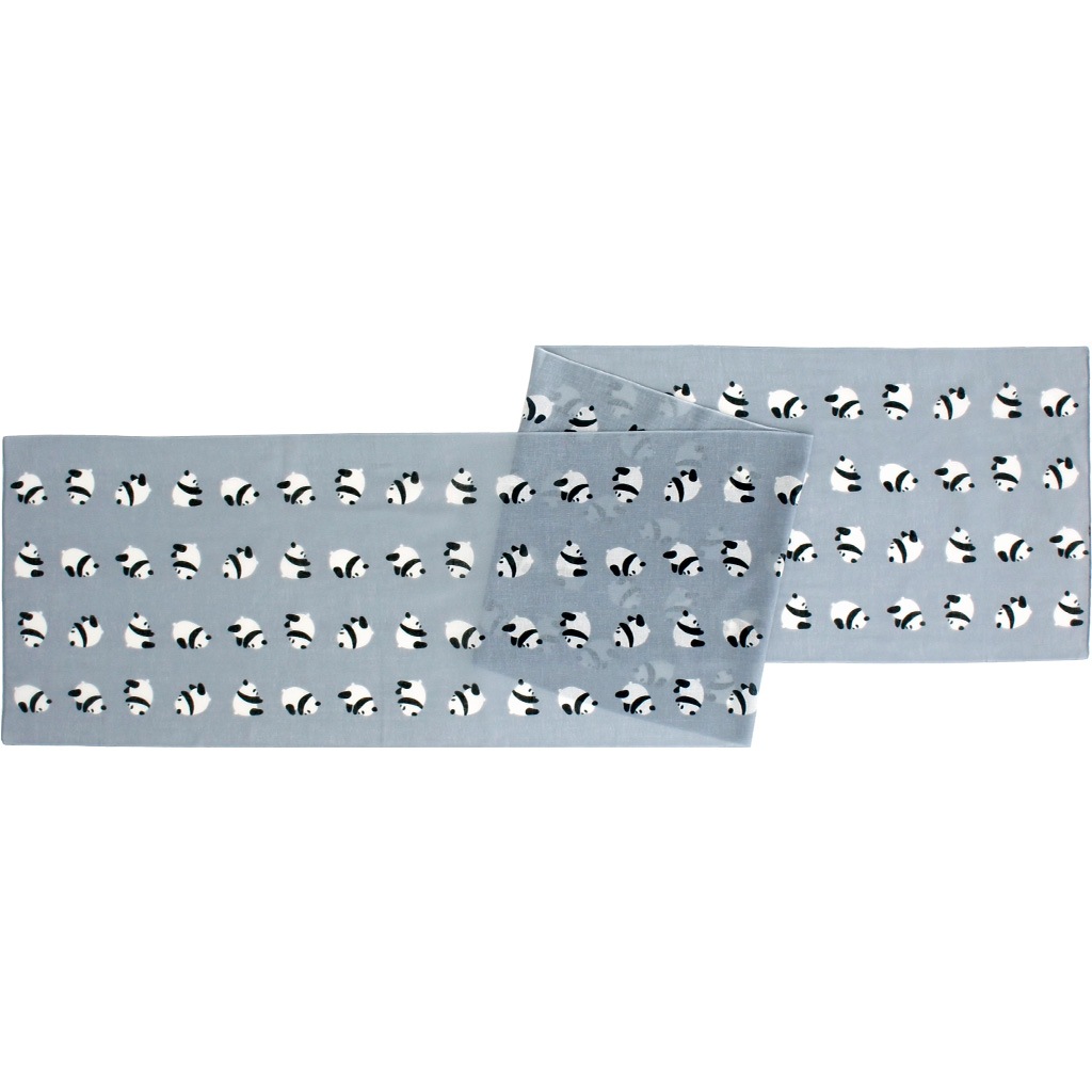 ガーゼ180cm 「パンダ」（グレー）