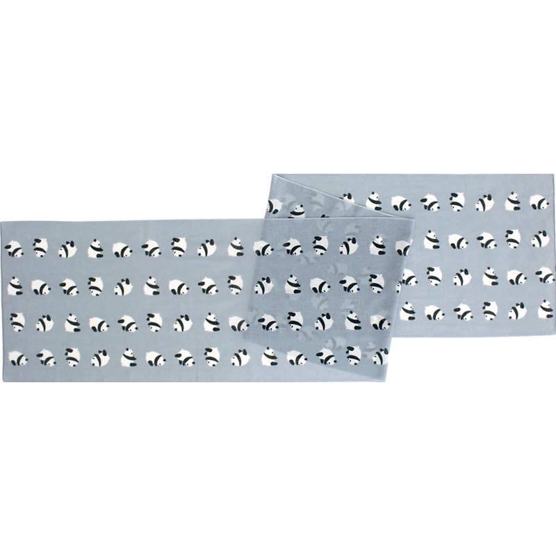ガーゼ180cm 「パンダ」（グレー）