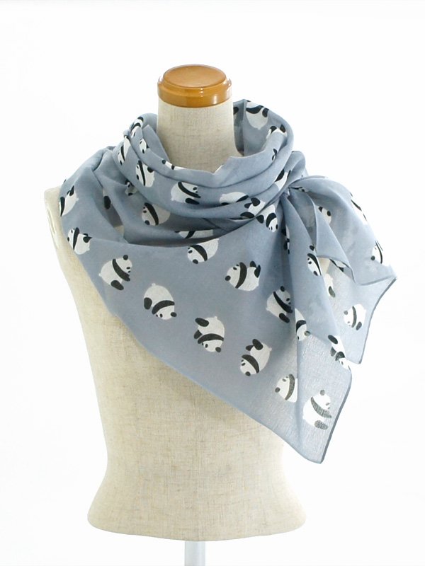 ガーゼ180cm 「パンダ」（グレー）