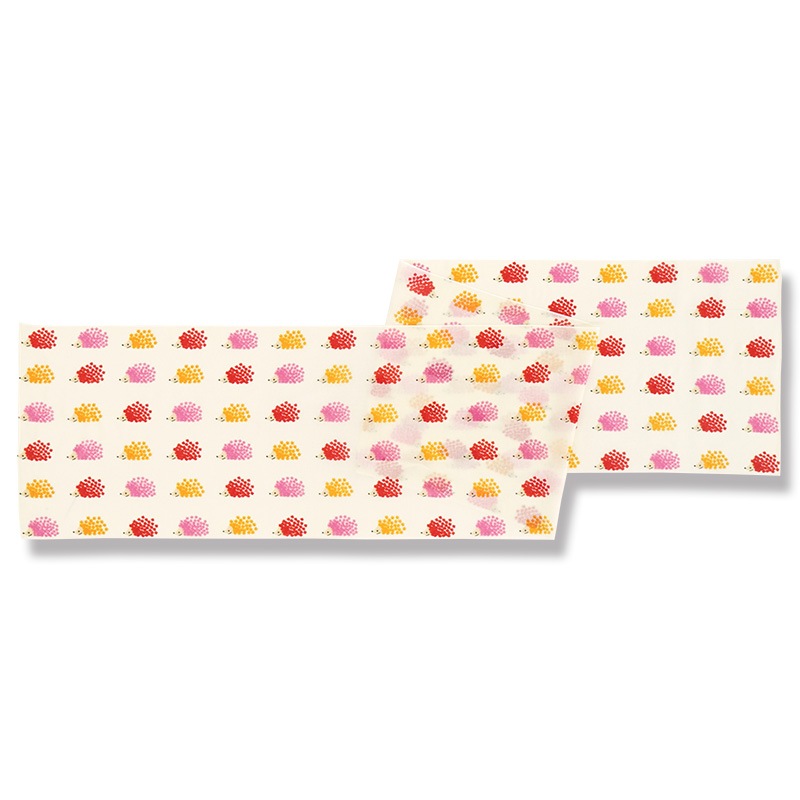 ガーゼ180cm「ハリネズミ」（レッド）