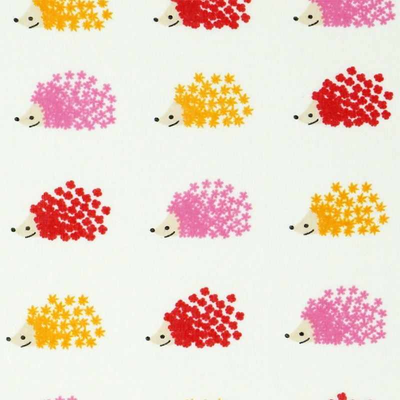 ガーゼ180cm「ハリネズミ」（レッド）