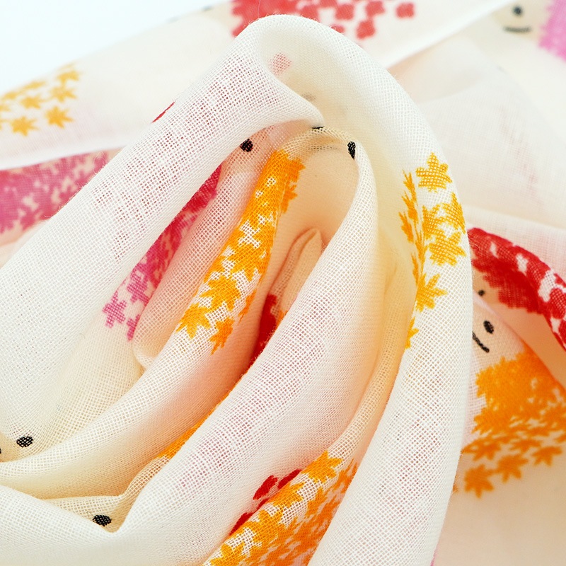 ガーゼ180cm「ハリネズミ」（レッド）