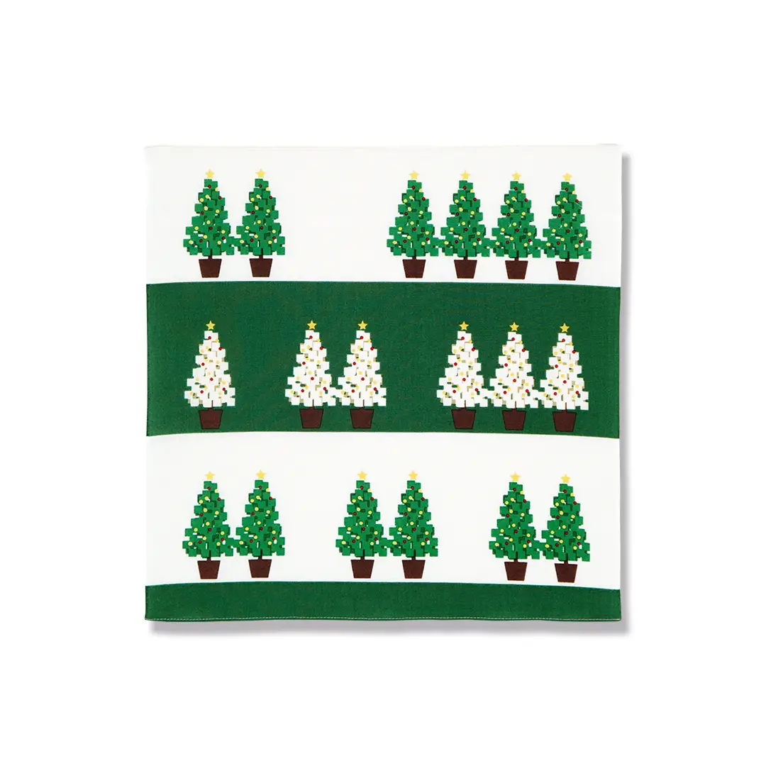 てはん「ツリー」（グリーン/オフホワイト）