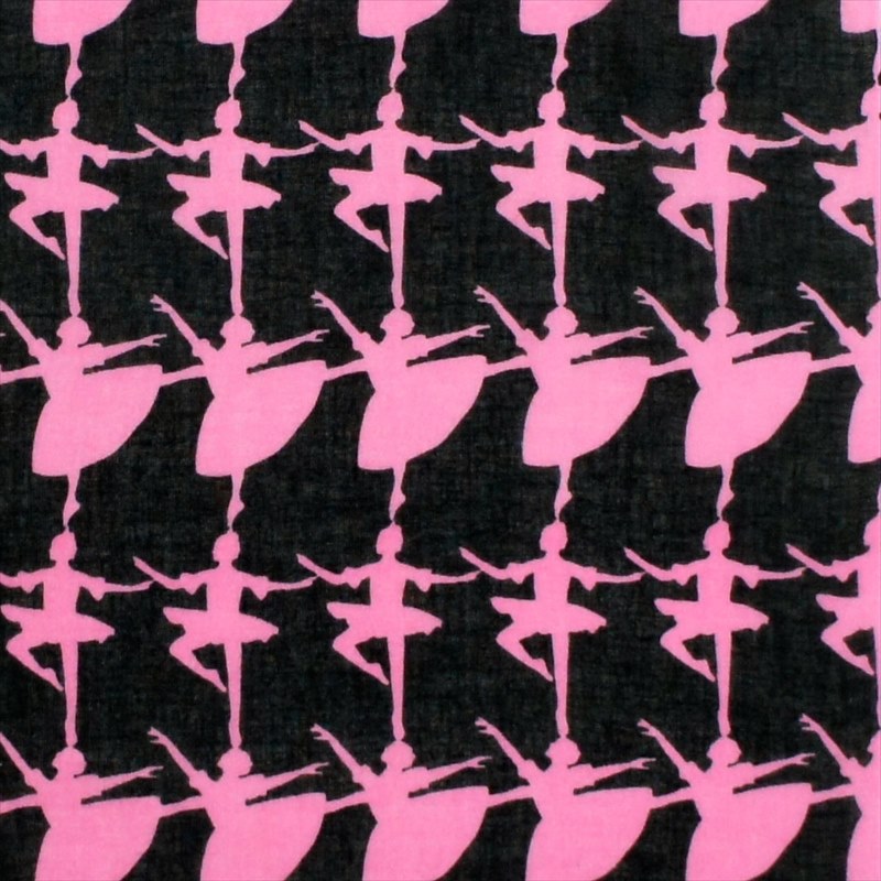 ガーゼ180㎝ 「バレリーナ」（ブラック/ピンク）