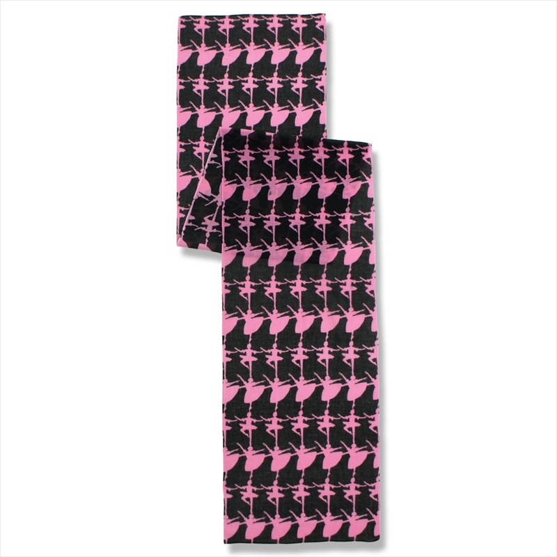 ガーゼ180㎝ 「バレリーナ」（ブラック/ピンク）