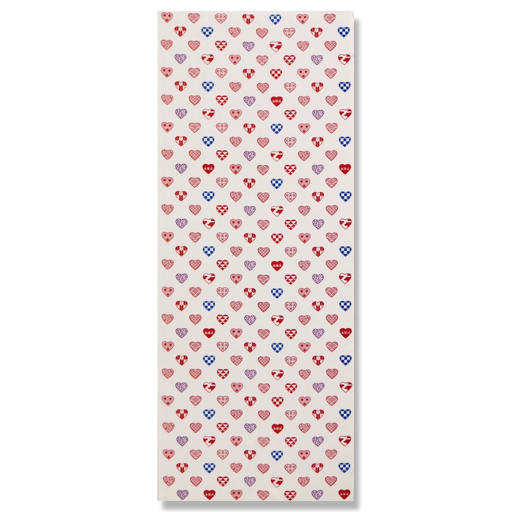 手ぬぐい「ラブリ紋カラー」（ホワイト）