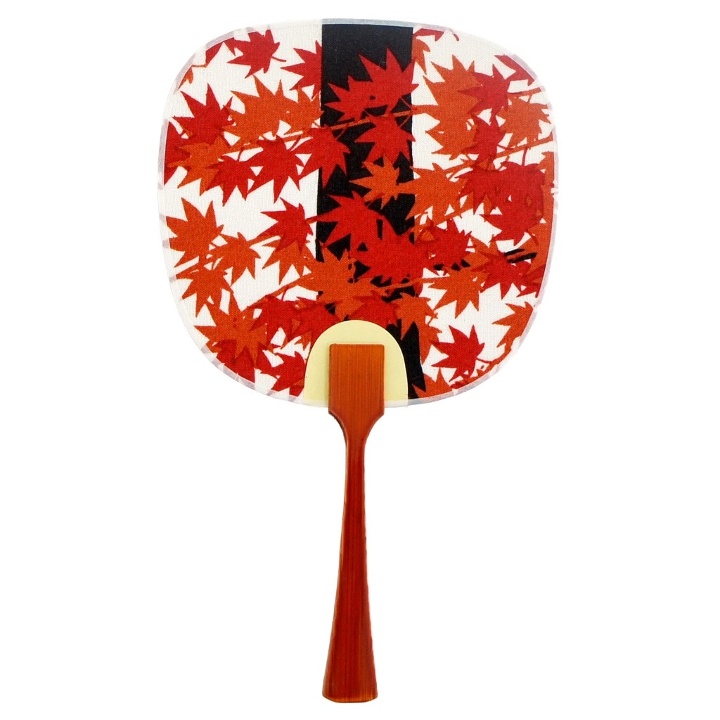 豆うちわ 並型 「紅葉」（オレンジ）