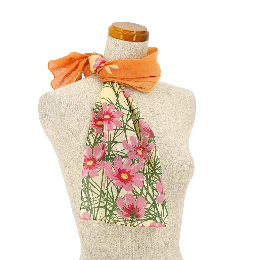 ガーゼ90cm「秋桜」