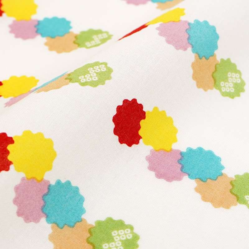 手ぬぐい総柄90㎝「こんぺいとう」（レッド）