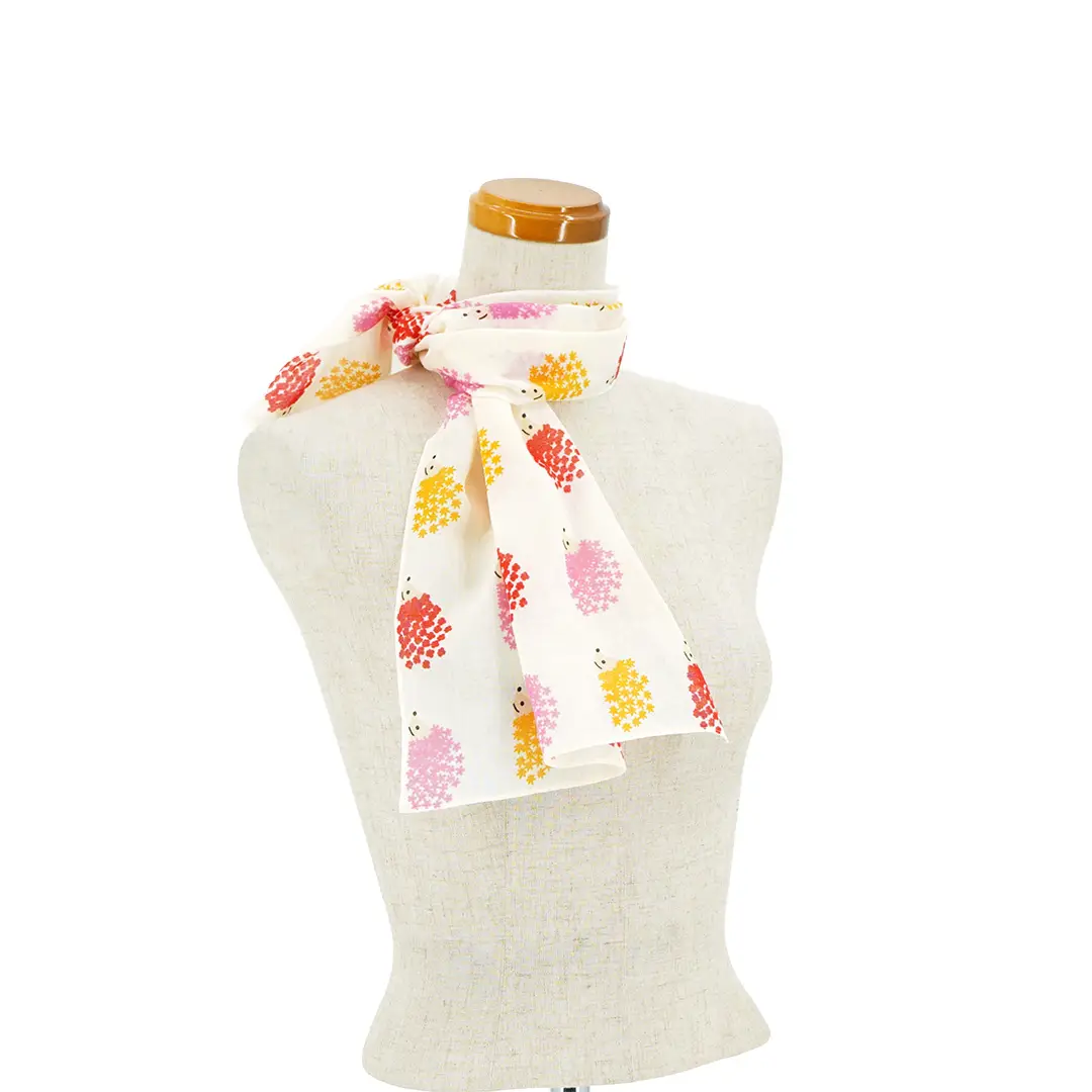 ガーゼ90cm「ハリネズミ」（レッド）