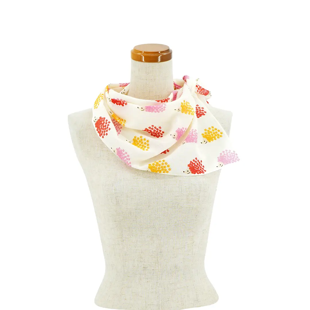 ガーゼ90cm「ハリネズミ」（レッド）