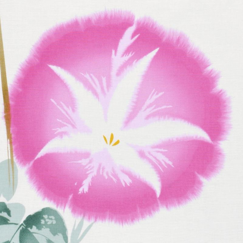 手ぬぐい「朝顔」（オフホワイト/ピンク）