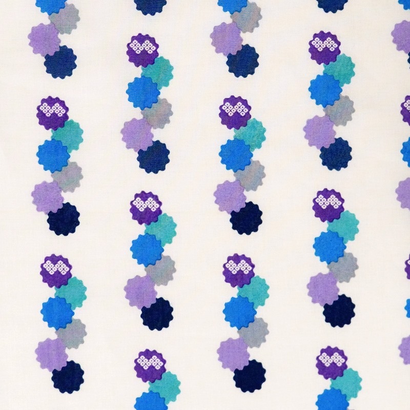 手ぬぐい総柄90㎝「こんぺいとう」（ブルー）